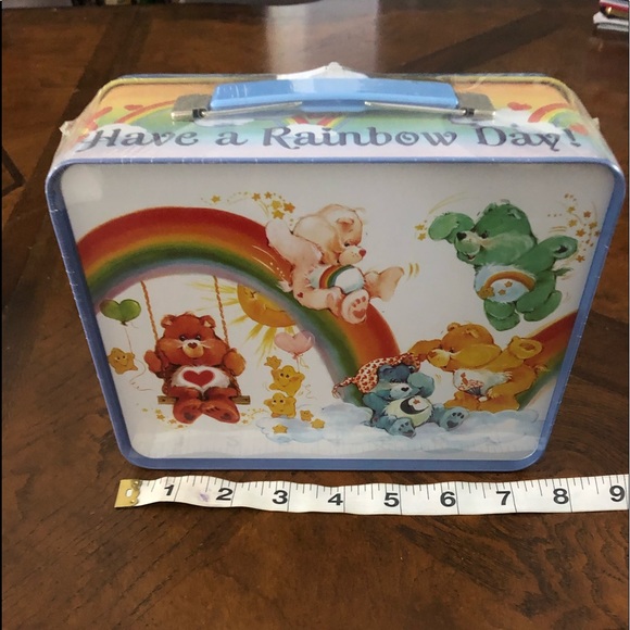 Care Bears tin box by rix painted inside rainbow sunshine sun - Picture 5 of 8